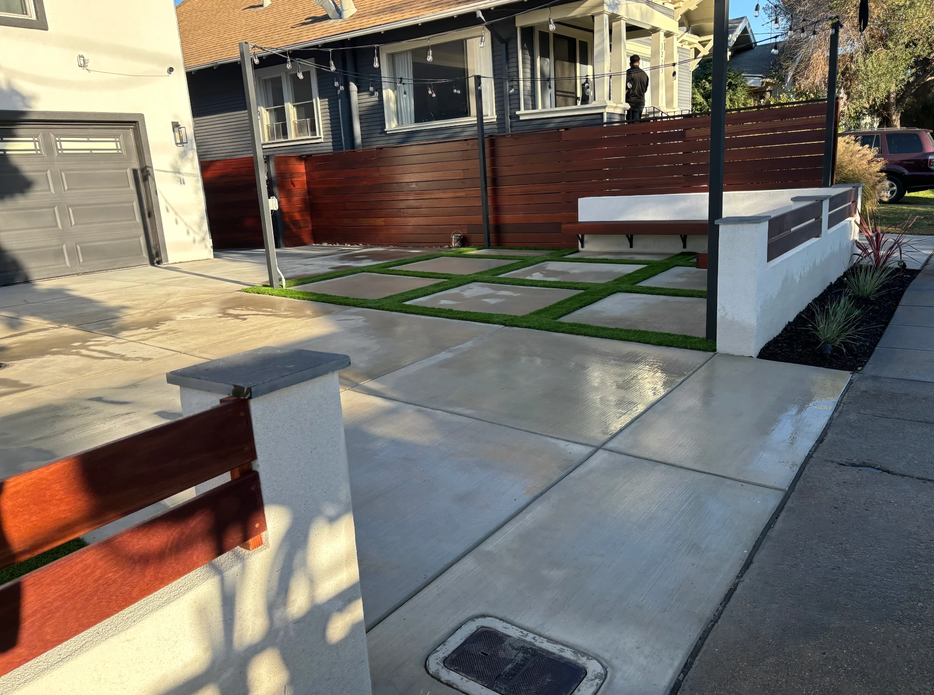 Exterior front yard transformation project