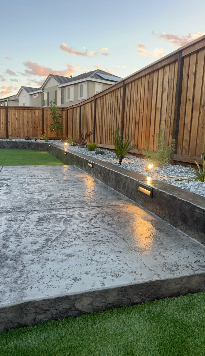 Modern landscaping work